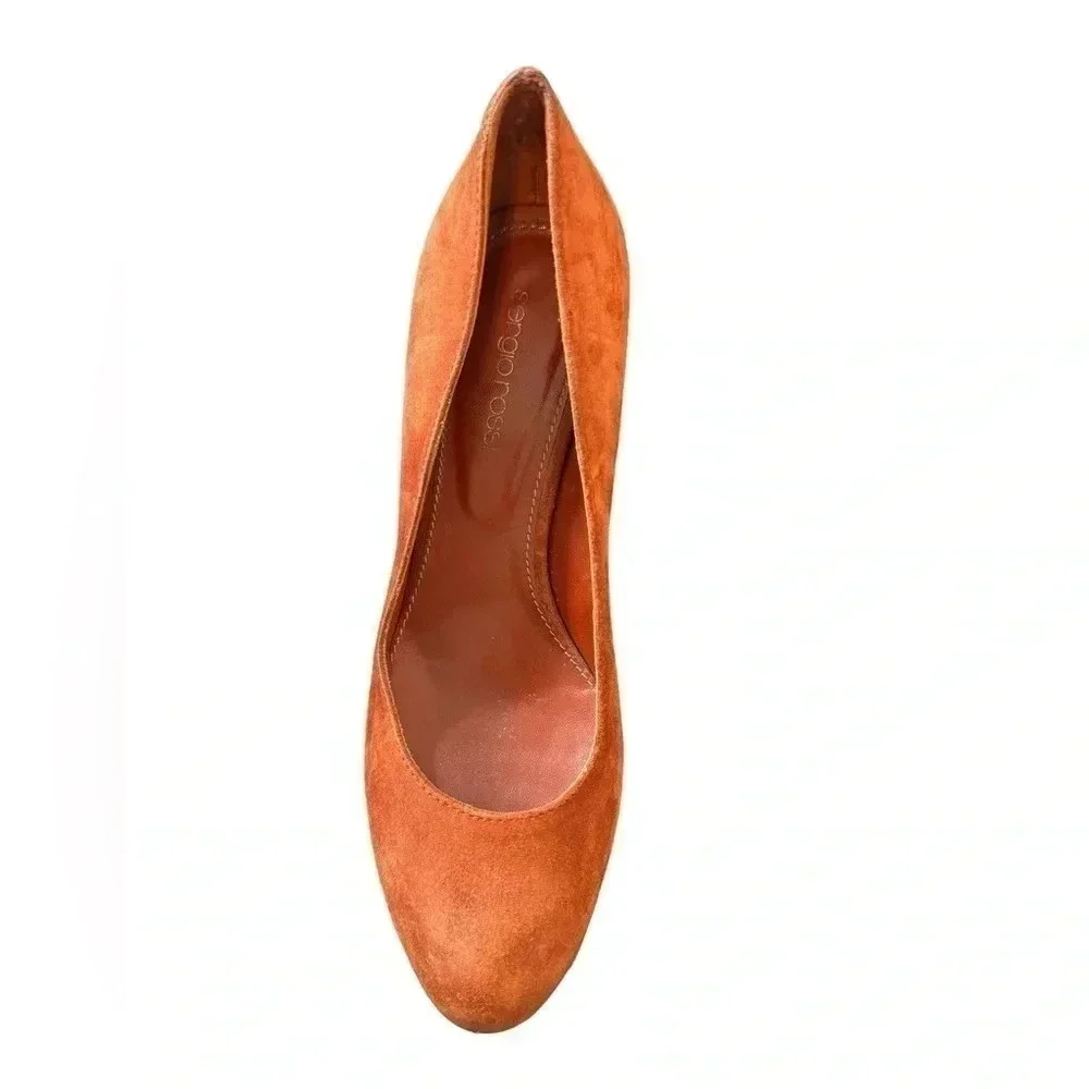 EUC Sergio Rossi Suede Platform Pumps (38.5)